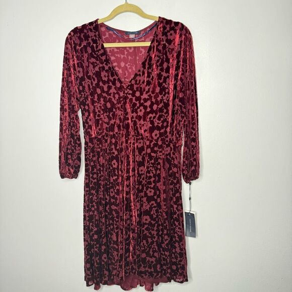 Tommy Hilfiger red velvet dress size 6 - Picture 1 of 8